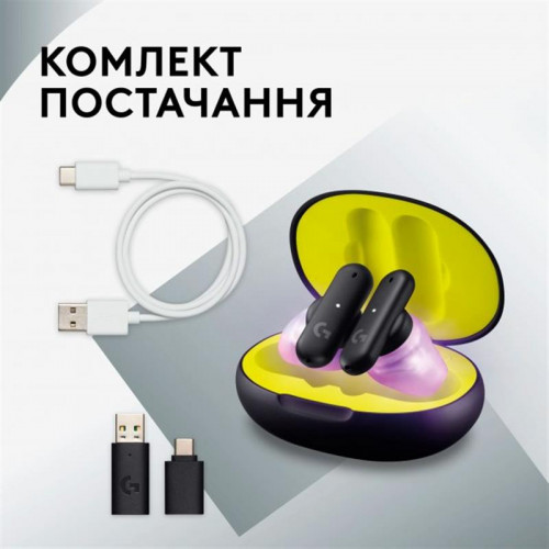 Гарнітура Logitech FITS True Wireless Gaming Earbuds Black (985-001182)