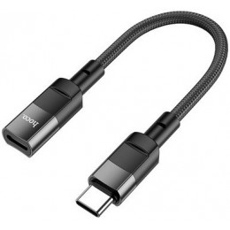 Адаптер Hoco U107 USB-C - Lightning (M/F), 0.1 м, Black (U107CLB)
