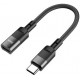 Адаптер Hoco U107 USB-C - Lightning (M/F), 0.1 м, Black (U107CLB)