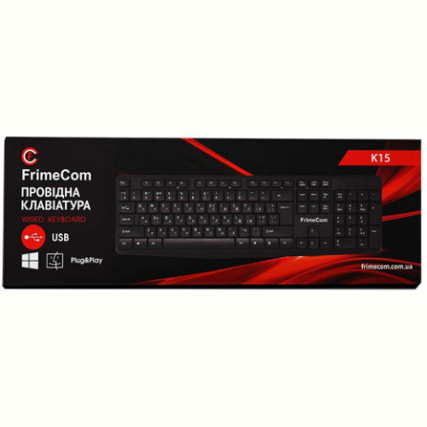 Клавіатура FrimeCom K15 Ukr Black USB
