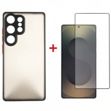 Чохол-накладка Dengos Matt для Samsung Galaxy S25 Ultra SM-S938 Black (DG-KM-144) + захисне скло