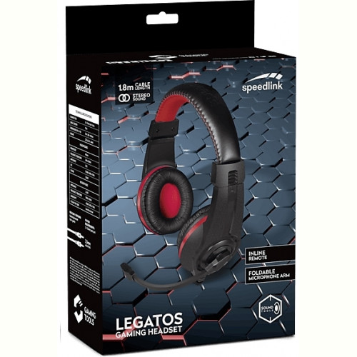 Гарнiтура Speed Link Legatos Stereo Gaming Headset Black (SL-860000-BK)