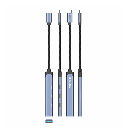 Концентратор СolorWay USB-C 4-в-1 USB-C2.0х3/USB3.0 (CW-HUB07)