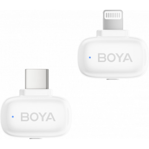 Бездротовий петличний мікрофон BOYA mini-13 Type-C/Lightning White Купити в Україні