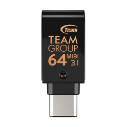 Флеш-накопичувач USB3.1 64GB OTG Type-C Team M181 Black (TM181364GB01)