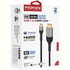 Кабель Promate USB Type-C - HDMI V 2.1 (M/M), 1.8 м, Grey (mediacord-8k.grey)