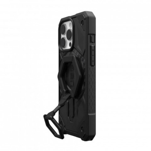 Чохол-накладка+магнітне кільце-тримач Urban Armor Gear Monarch Pro Magsafe для Apple iPhone 16 Pro Max Carbon Fiber/Black Stand (1144571BV01)