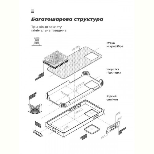 Чохол-накладка Armorstandart Icon для Samsung Galaxy M14 5G SM-M146 Camera cover Lavender (ARM66675)