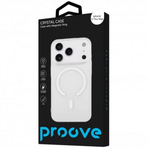 Чохол Proove Crystal Case with MagSafe для iPhone 17 Pro Max Transparent (PCCCIP17PM01)