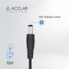 Кабель живлення ACCLAB USB to DC, 5,5х2,1 мм, 12V, 1A, 1 м Black (1283126565120)