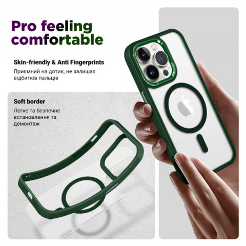 Чохол ArmorStandart Unit MagSafe для Apple iPhone 13 Dark Green (ARM66938)