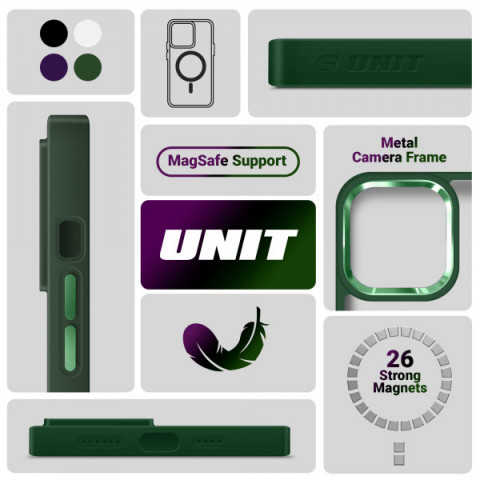 Чохол ArmorStandart Unit MagSafe для Apple iPhone 13 Dark Green (ARM66938)