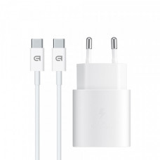 Зарядний пристрій ArmorStandart AR-TA800W USB-C 25W White + кабель USB-C to USB-C (ARM63804)