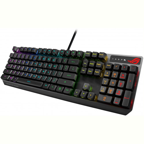 Клавiатура Asus ROG Strix Scope LED 104key RX Red USB UKR Black (90MP0240-BKMA00)