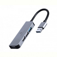 USB-хаб Cablexpert 4 ports Grey (UHB-U3P1U2P3-01)