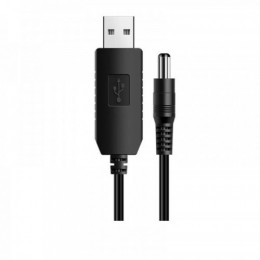 Кабель живлення SK USB-DC5.5mmx2.1 12V 1m Black (40002274412095.5x2.1)