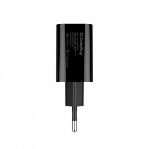 Мережевий зарядний пристрій ColorWay (1USB Type-C PDx3A) Black (CW-CHS026PD-BK)