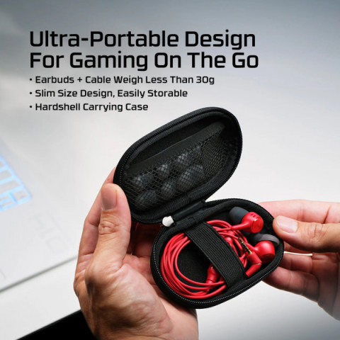 Гарнітура ігрова HyperX Cloud Earbuds III, 3.5мм, червоний