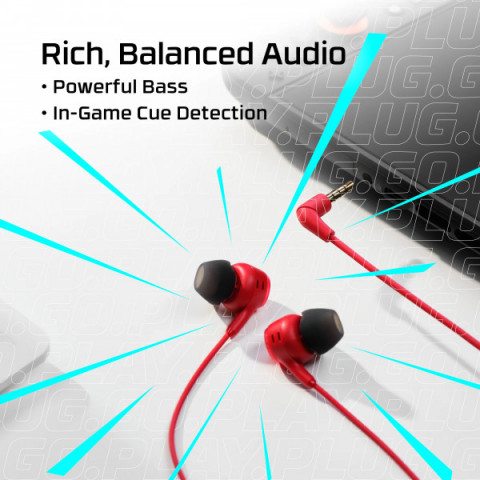 Гарнітура ігрова HyperX Cloud Earbuds III, 3.5мм, червоний