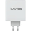 Мережевий зарядний пристрій Canyon H-140-01 GaN PD 140W QC 3.0 30W White (CND-CHA140W01)