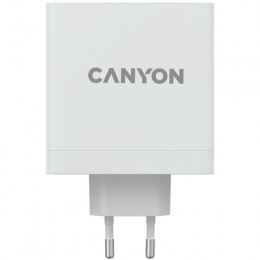 Мережевий зарядний пристрій Canyon H-140-01 GaN PD 140W QC 3.0 30W White (CND-CHA140W01)