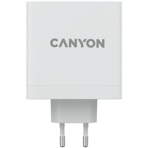 Мережевий зарядний пристрій Canyon H-140-01 GaN PD 140W QC 3.0 30W White (CND-CHA140W01)