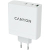 Мережевий зарядний пристрій Canyon H-140-01 GaN PD 140W QC 3.0 30W White (CND-CHA140W01)