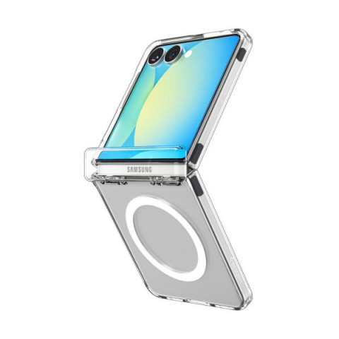 Чохол Spigen Ultra Hybrid Pro MagSafe для Samsung Galaxy Flip 7 Clear White (ACS09559)