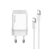 Мережевий зарядний пристрій ColorWay GaN Mini 30W PD Port PPS USB-C White (CW-CHS054PDC-WT) + кабель USB Type-C
