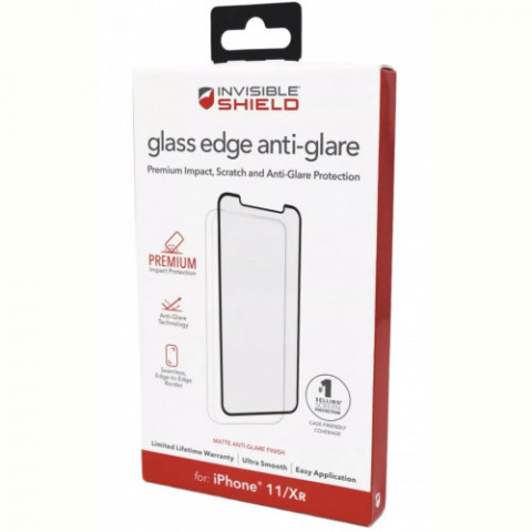 Захисне скло Zagg InvisibleShield Glass Edge Anti-Glare для Apple iPhone XR/11 Black (200104111)
