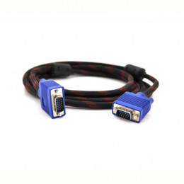 Кабель Merlion (YT-VGA(M)/(M)3+4NY-1.5m/06935) VGA-VGA, 1.5м, Black/Red, конектор Blue, пакет