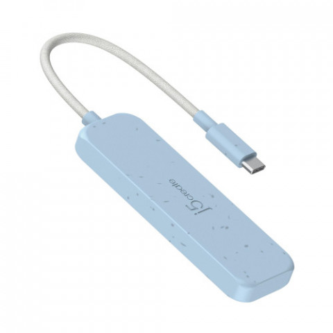 USB-хаб J5create 4 USB-C Cyan (JCH345EC-N)