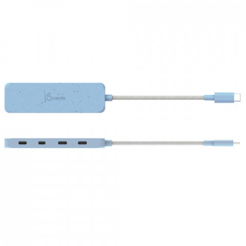 USB-хаб J5create 4 USB-C Cyan (JCH345EC-N)