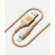 Кабель Luxe Cube Armored USB-Lightning, 1м, золотий (8886668670012)