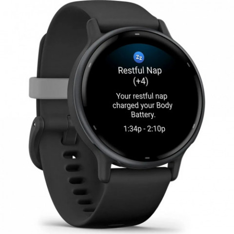 Смарт-годинник Garmin Vivoactive 5 Slate Aluminium Bezel with Black Case and Silicone Band (010-02862-10)