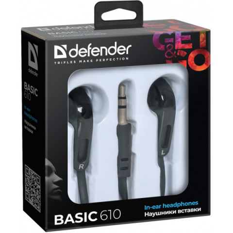 Навушники без мікрофону Defender Basic 610 Black (63610)