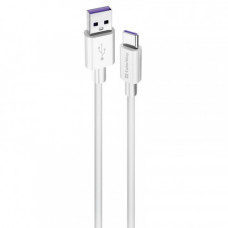 Кабель ColorWay USB - USB Type-C (M/M), 5.0А, 1 м, White (CW-CBUC019-WH)