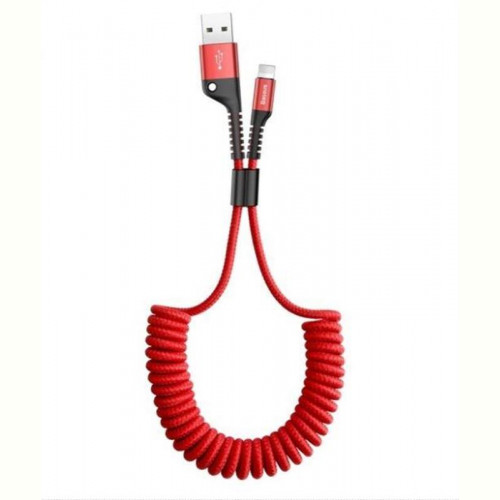 Кабель Baseus Fish eye Spring Data USB-Lightning, 1м Red (CALSR-09)