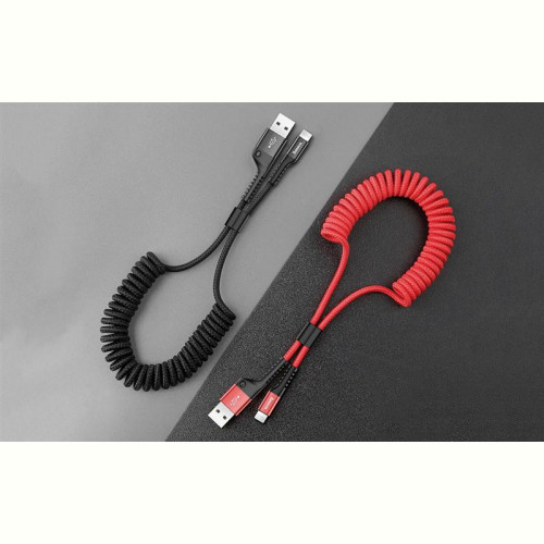 Кабель Baseus Fish eye Spring Data USB-Lightning, 1м Red (CALSR-09)