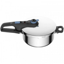 Скороварка Tefal Secure Trendy, 4л, з паровим кошиком, нержавіюча сталь, пластик (P2580402)