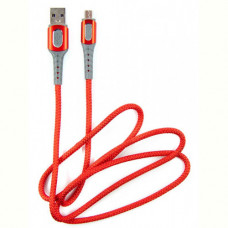Кабель Dengos USB-microUSB 1м Red (NTK-M-LP-RED)