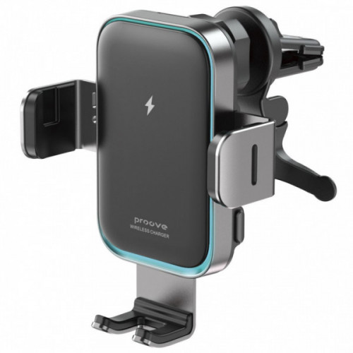 Автомобільний тримач з Бездротовим ЗП Proove Triple Clamp Pro 15W metal gray Купити в Україні