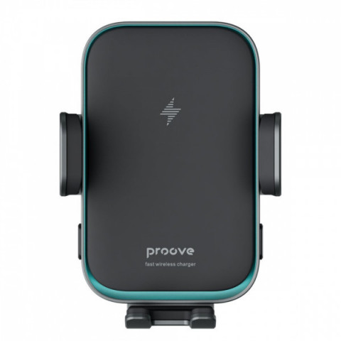 Автомобільний тримач з Бездротовим ЗП Proove Triple Clamp Pro 15W metal gray Купити в Україні