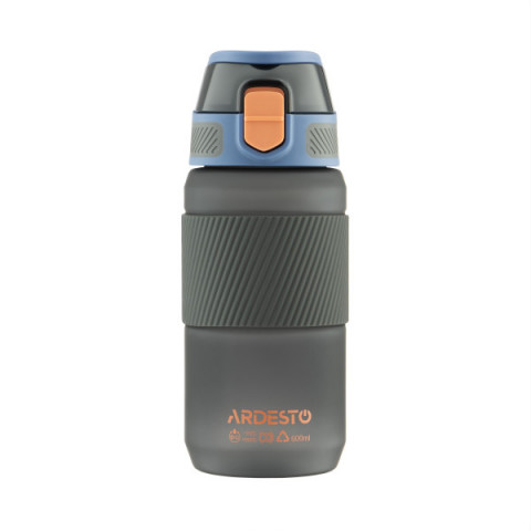 Пляшка для води Ardesto Spring 600мл, пластик, чорний