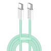 Кабель ColorWay USB Type-C + USB Type-C (M/M), 3.0 А, 1 м, Green (CW-CBPDCC061-G)