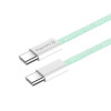 Кабель ColorWay USB Type-C + USB Type-C (M/M), 3.0 А, 1 м, Green (CW-CBPDCC061-G)