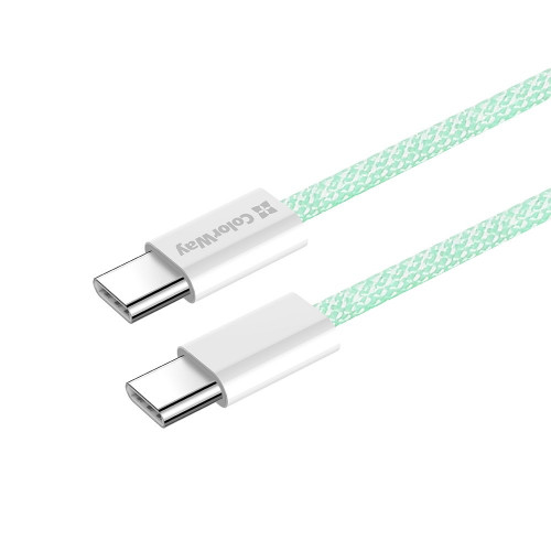 Кабель ColorWay USB Type-C + USB Type-C (M/M), 3.0 А, 1 м, Green (CW-CBPDCC061-G)