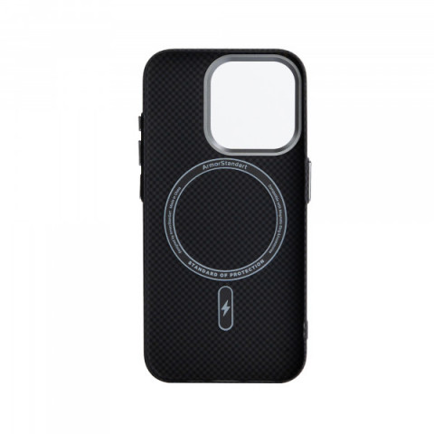 Чохол ArmorStandart LikeCarbon2 MagCase для Apple iPhone 16 Pro Kevlar Black (ARM88381)