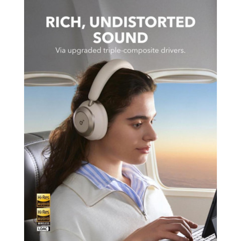 Навушники з мікрофоном Anker Soundcore Space One Pro Cream White (A3062G21)
