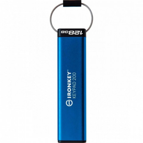 Флеш-накопичувач USB3.2 128GB Kingston IronKey Keypad 200 Type-C Blue (IKKP200C/128GB)